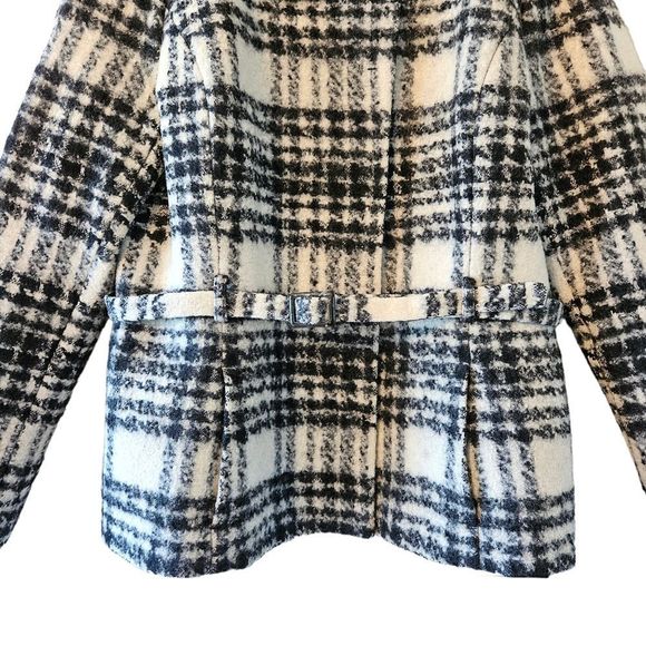 Banana Republic 100% Wool Plaid Belted Fall Winter Jacket Coat Size XL. - Picture 9 of 15